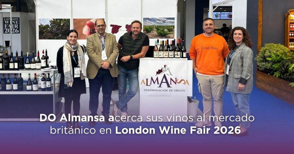 DO Almansa acerca sus vinos al mercado britanico en London Wine Fair 2026
